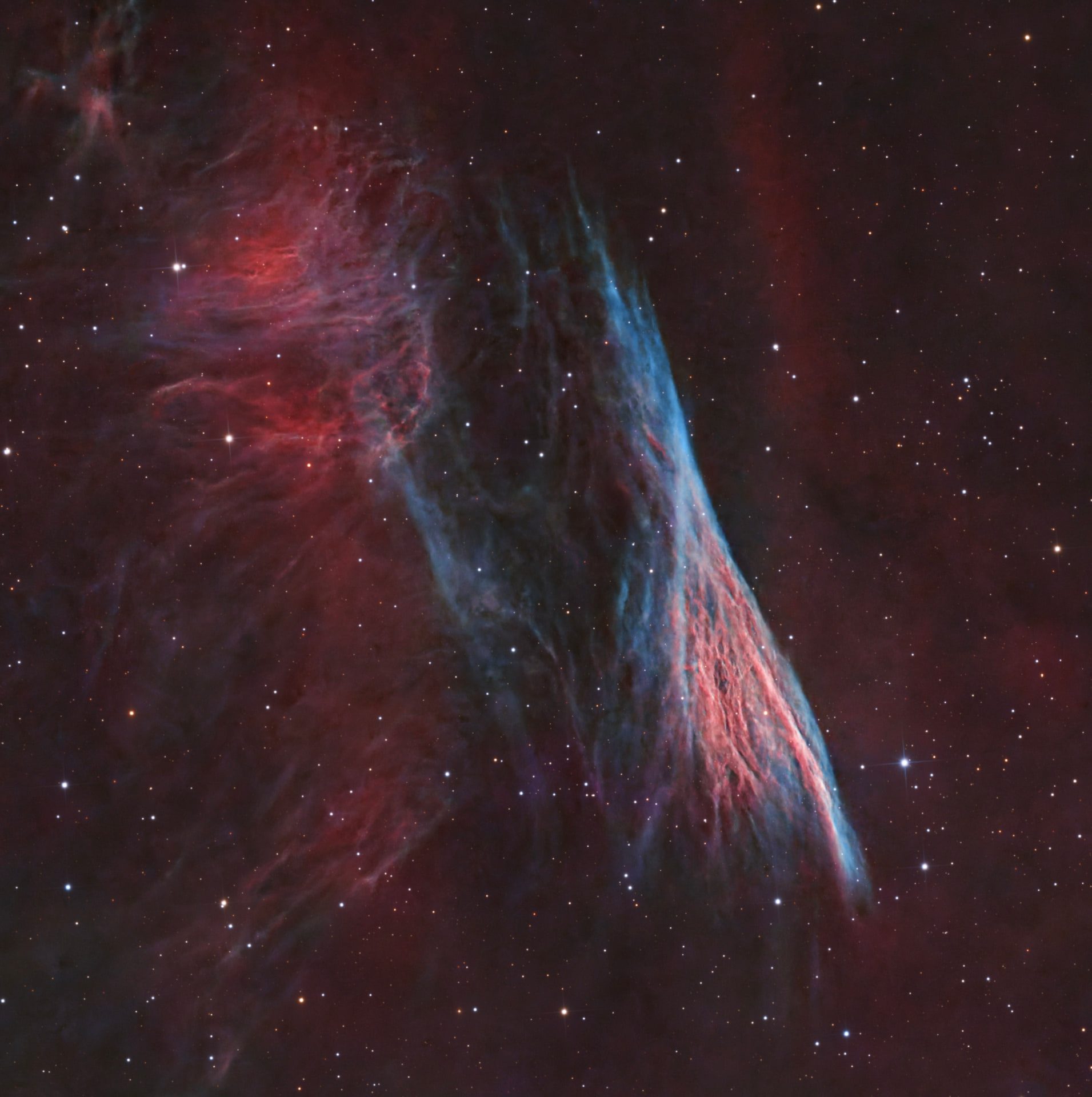 Herschel's Ray (1000mm narrowband) — processed reference.